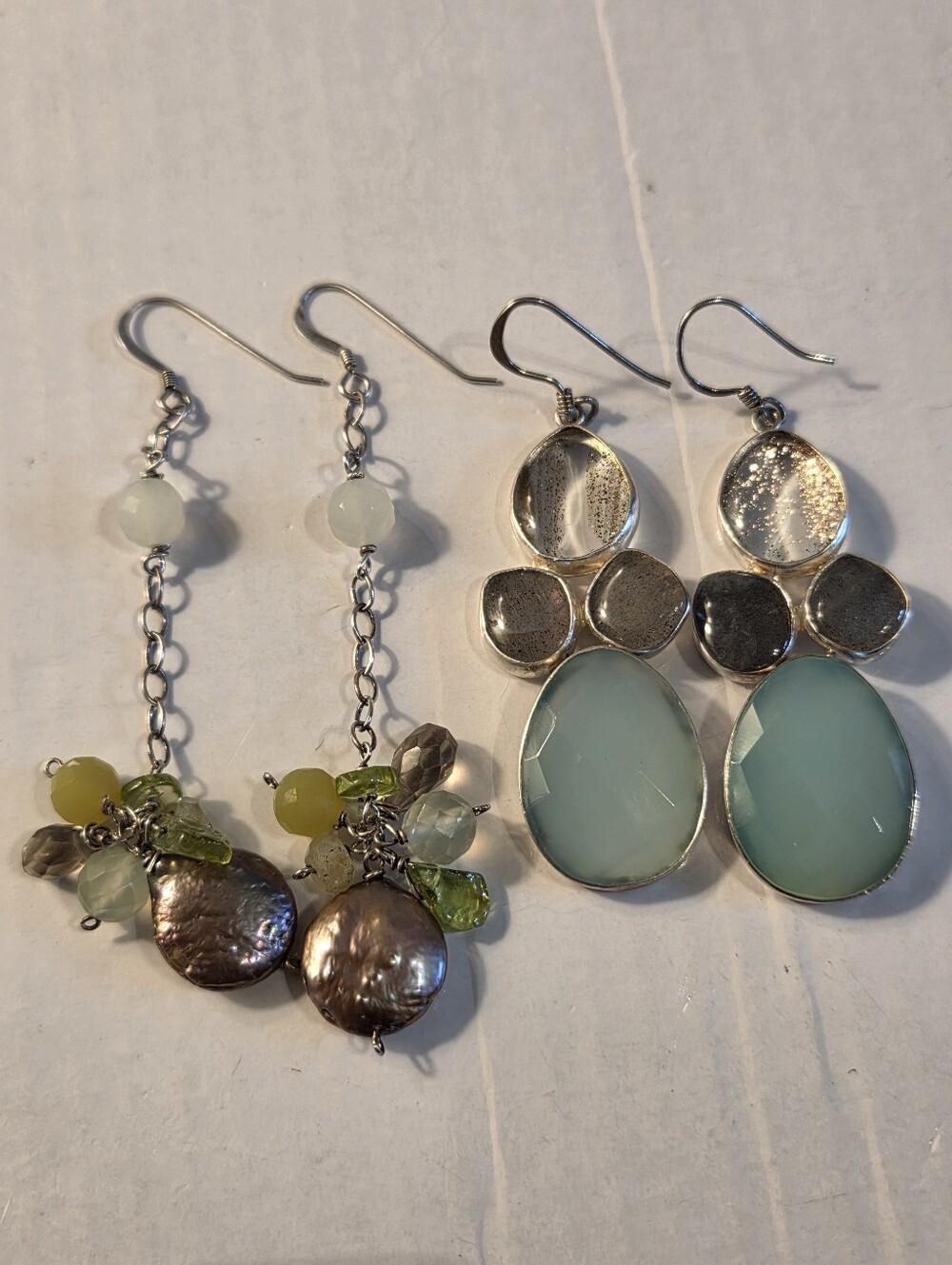 Sterling Silver Earings With Gemstones